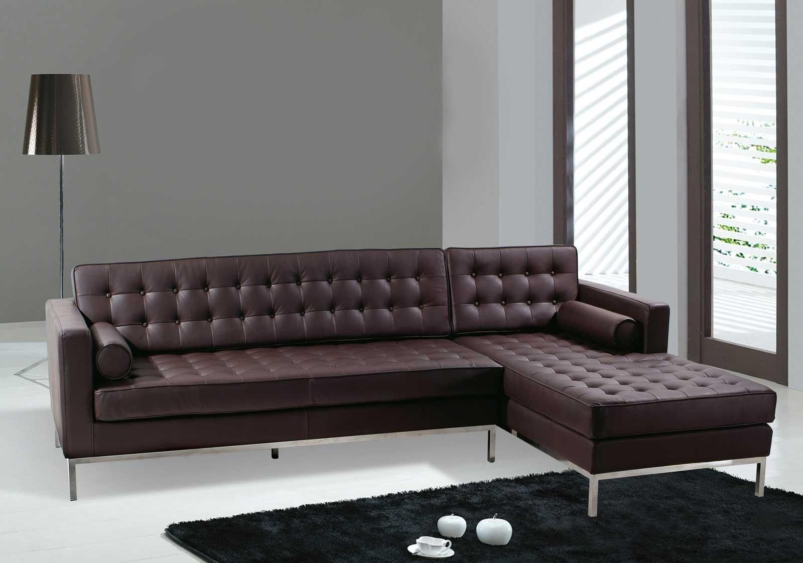 Contemporary Leather Sectional Sofas Regarding Leather Modern Sectional Sofas (View 7 of 20)