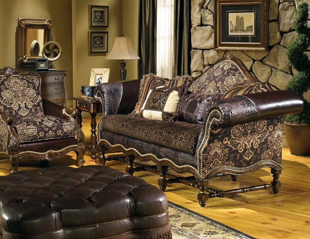 Cool Western Style Furniture Custom Sofa Chair Ottoman In Sofa Chair And Ottoman (View 17 of 20)