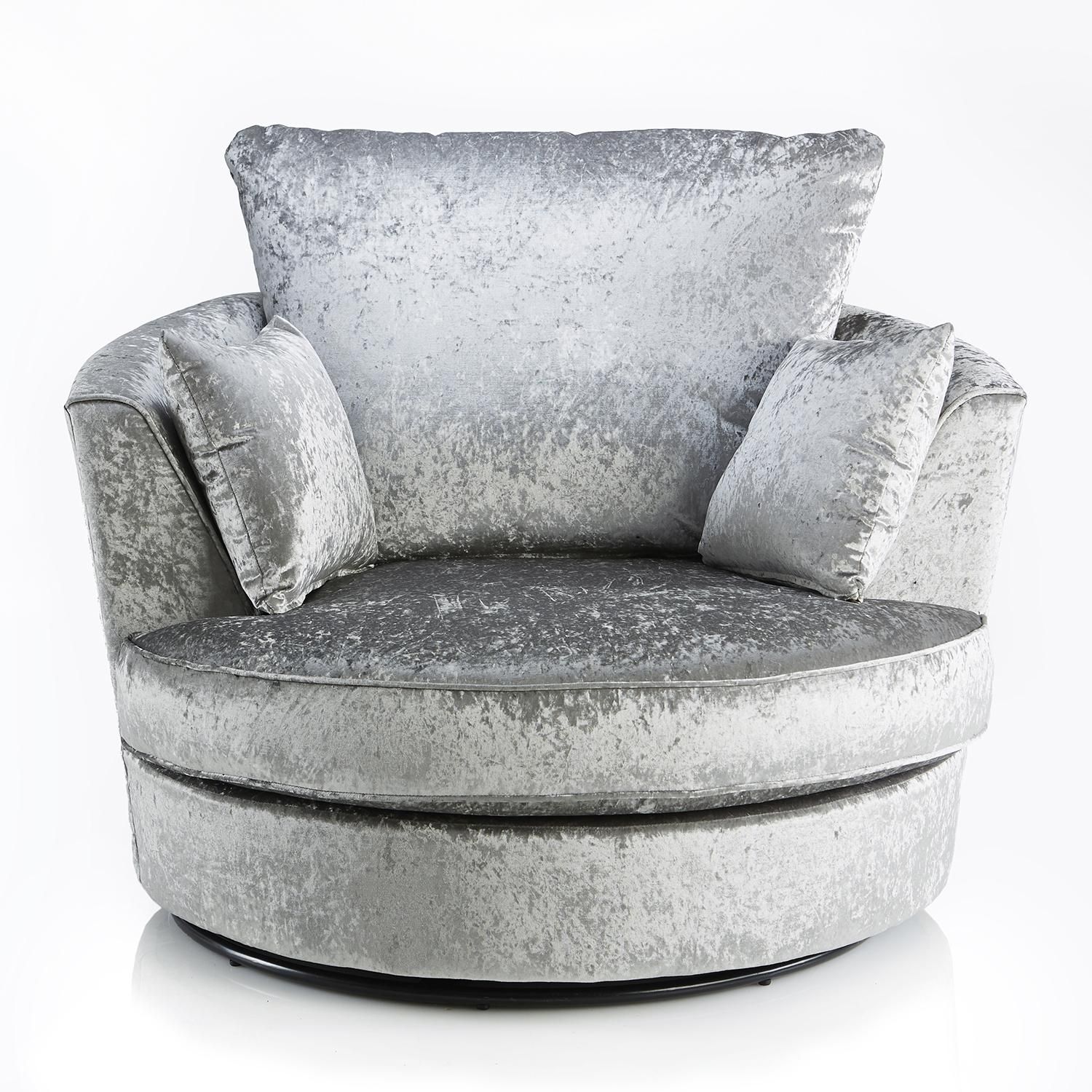 Crushed Velvet Furniture | Sofas, Beds, Chairs, Cushions For Sofa With Swivel Chair (View 5 of 20)