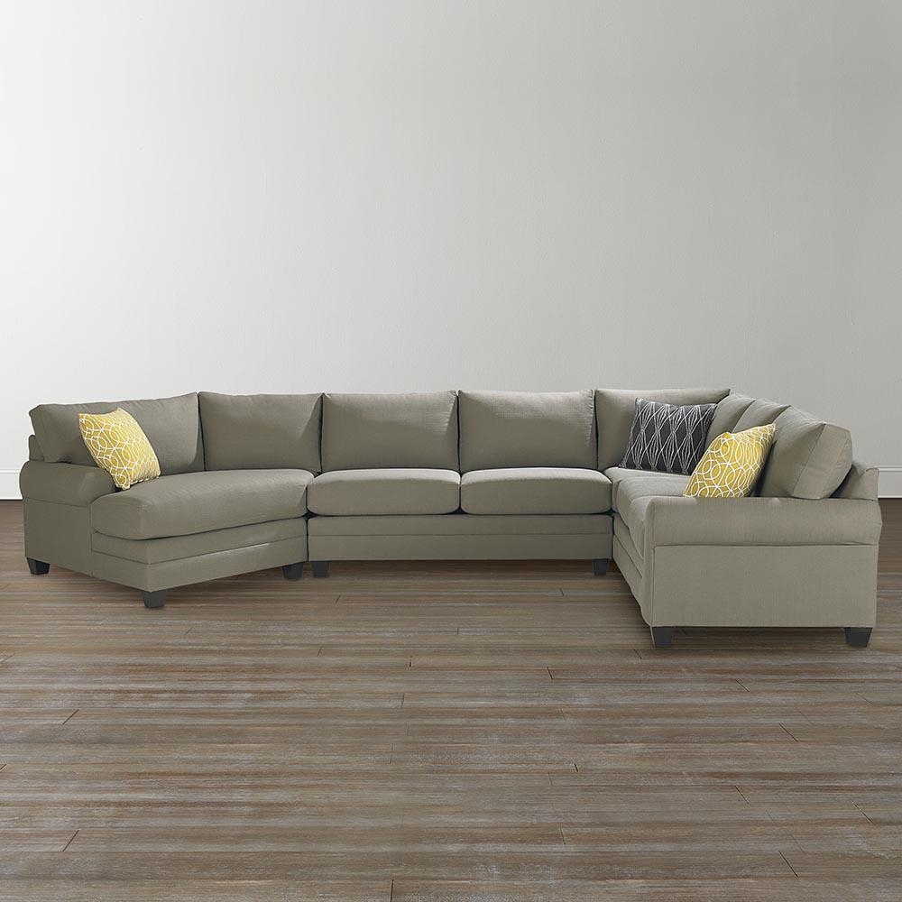 Cu 2 Left Cuddler Sectional Sofa Bassett Home Furnishings Throughout Sectional Cuddler 