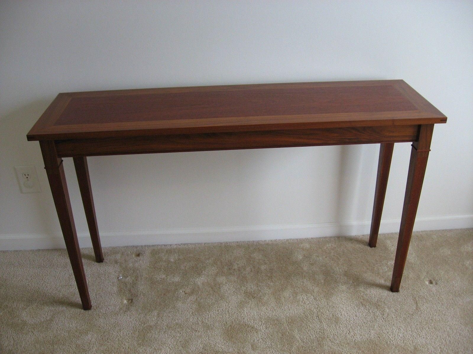 Custom Walnut / Mahogany Sofa Tablebatterman's Custom Intended For Cherry Wood Sofa Tables (View 17 of 20)