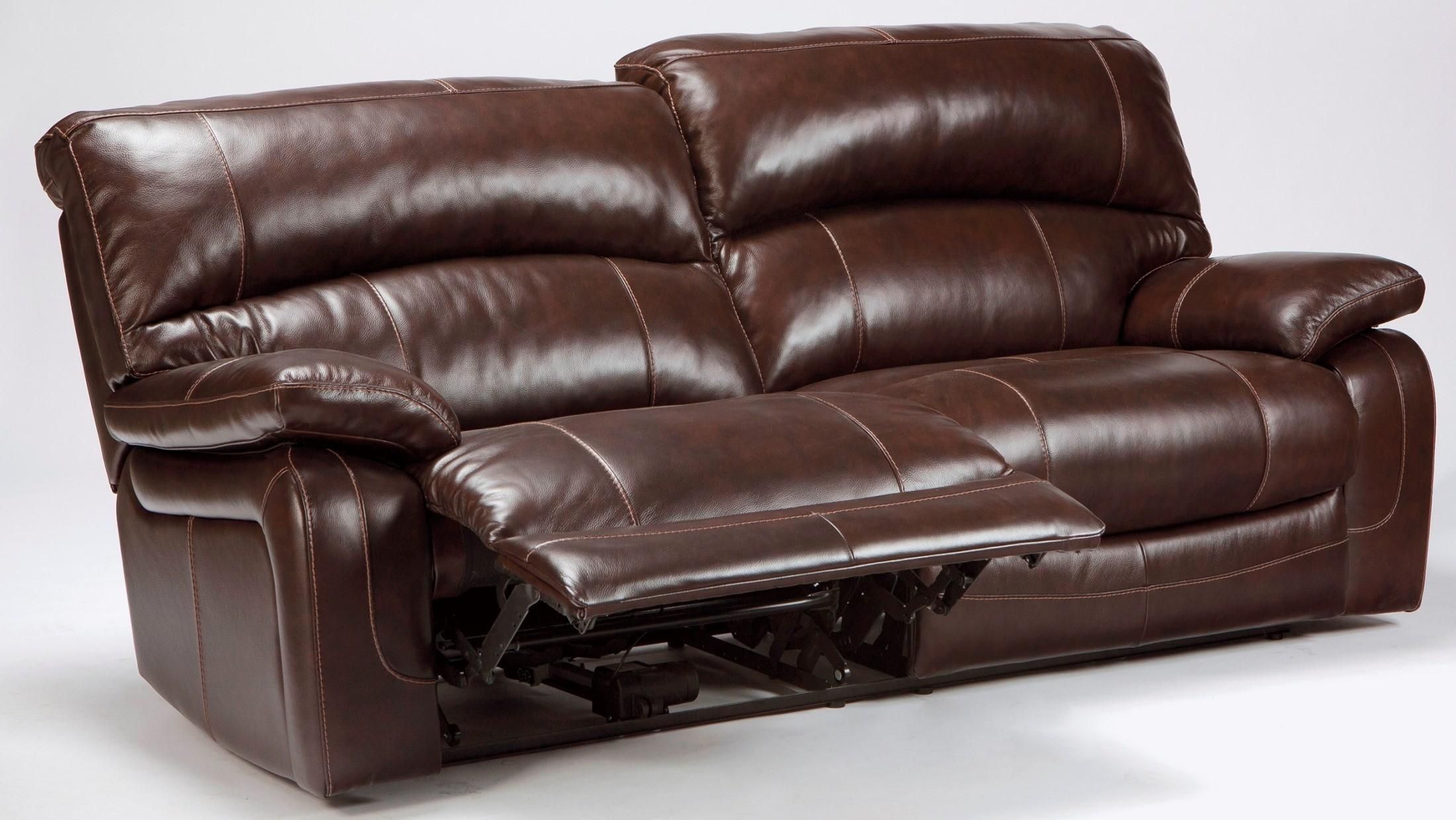 Damacio Dark Brown 2 Seat Power Reclining Sofa From Ashley With Recliner Sofa Chairs (View 5 of 20)