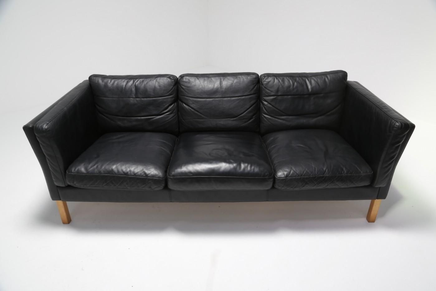 Danish Leather Sofa Oak Legs – Mid Century Furniture | The Vintage Hub Throughout Danish Leather Sofas (View 9 of 20)