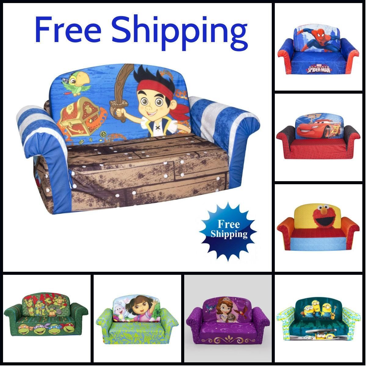 Disney Nickelodeon Marvel Kids Foam Flip Open Sofa Free Shipping With Regard To Disney Sofas (View 18 of 20)
