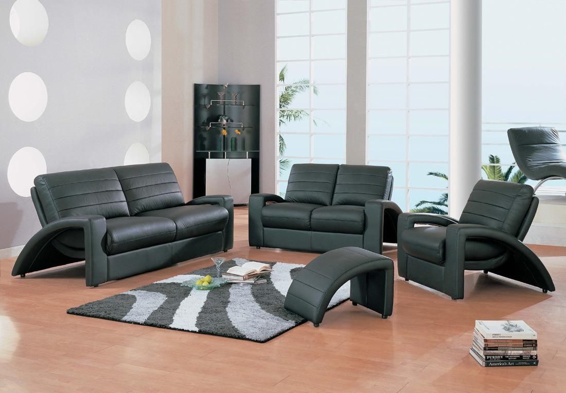 Endearing Modern Living Room Sets Harmony Leather Sofa Set For Contemporary Sofas And Chairs (View 8 of 20)