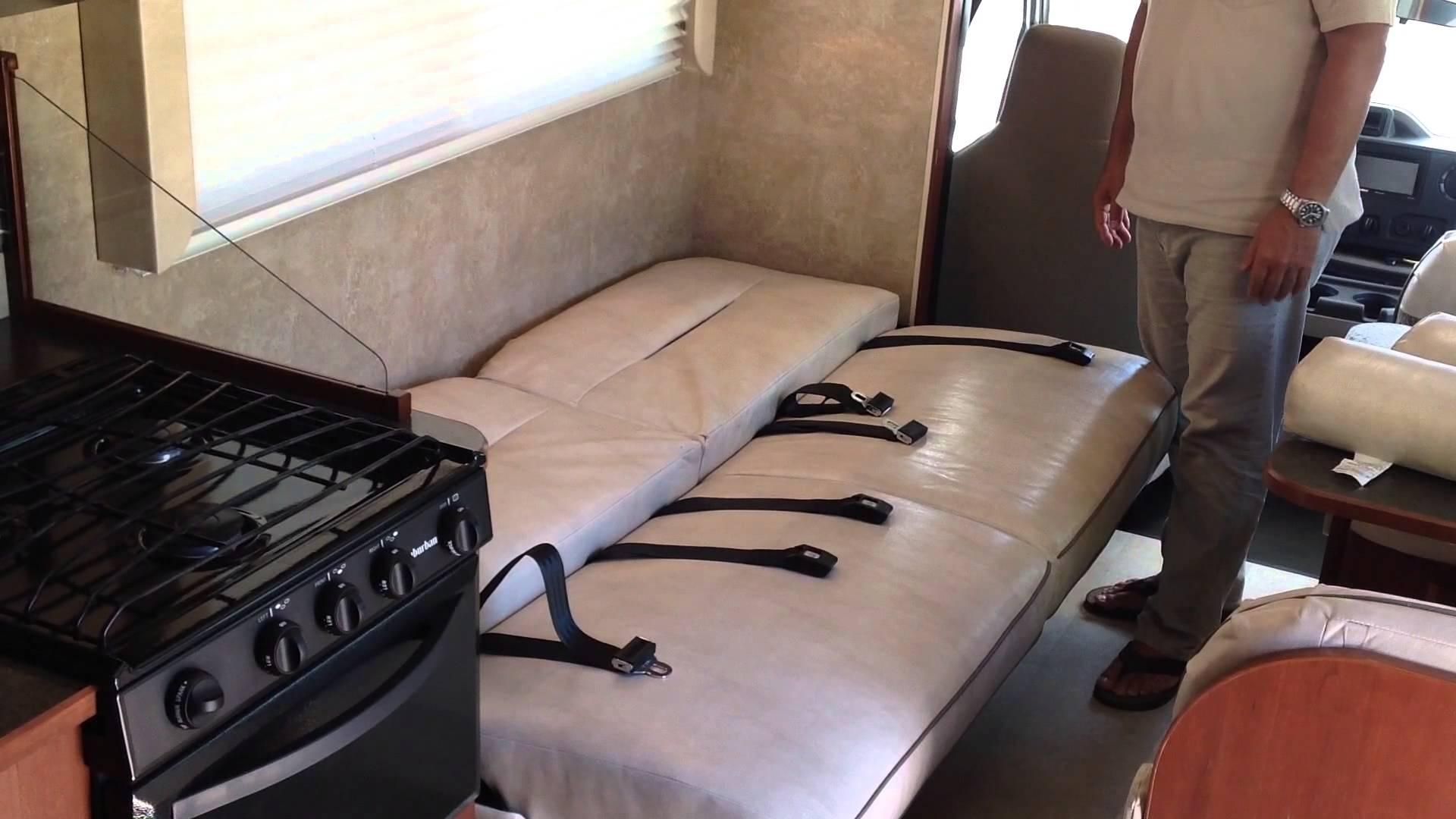 Expedition Motorhomes Jackknife Couch Bed – Youtube With Regard To Rv Jackknife Sofas (View 18 of 20)