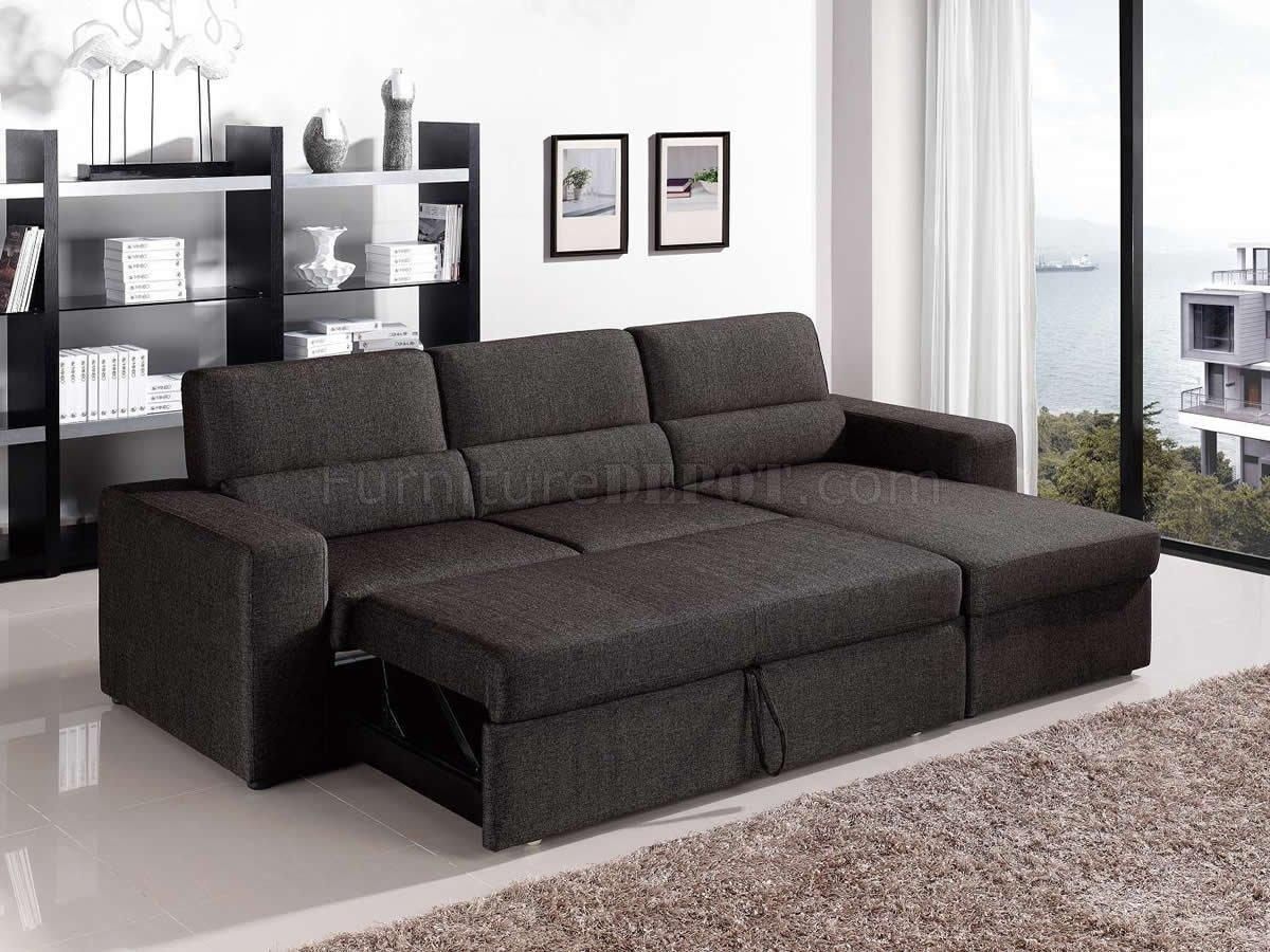 Fabric Modern Convertible Sectional Sofa W/storage With Regard To Convertible Sectional Sofas (View 1 of 15)