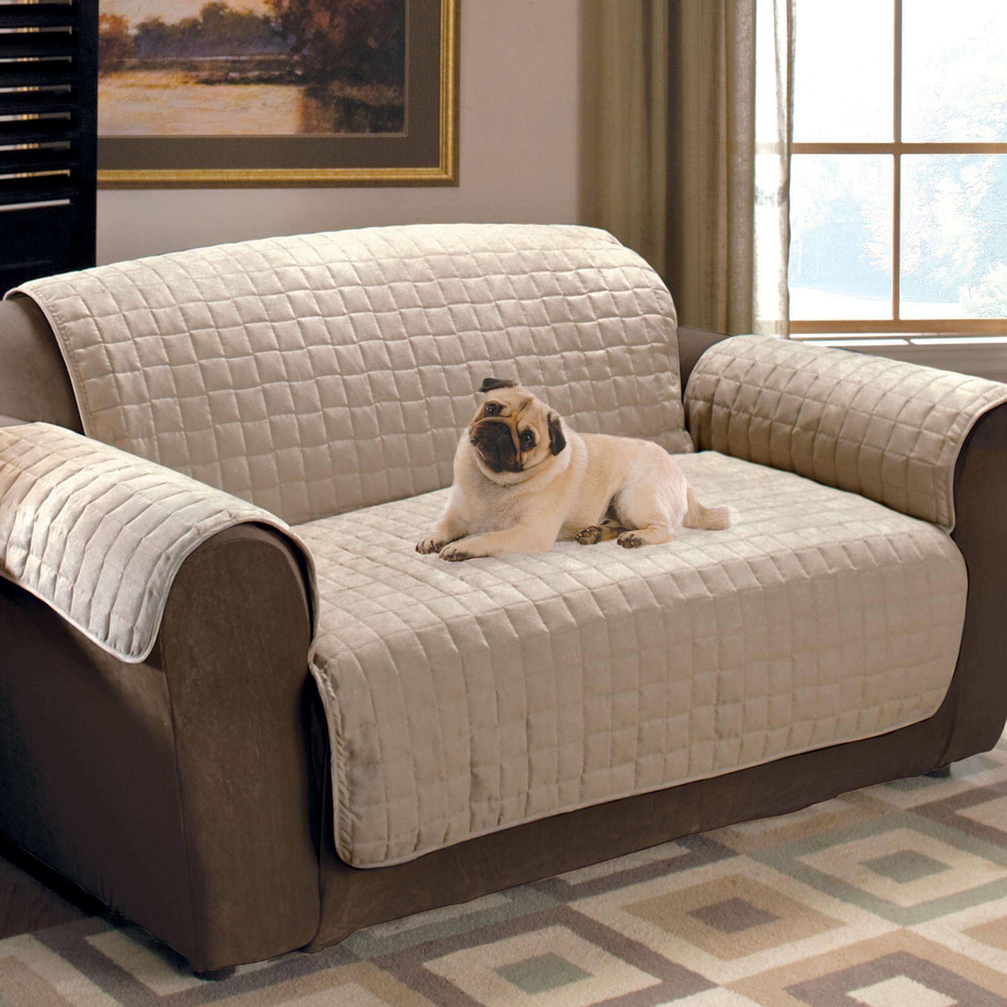 Faux Suede Pet Furniture Covers For Sofas, Loveseats, And Chairs Inside Covers For Sofas And Chairs (View 1 of 20)