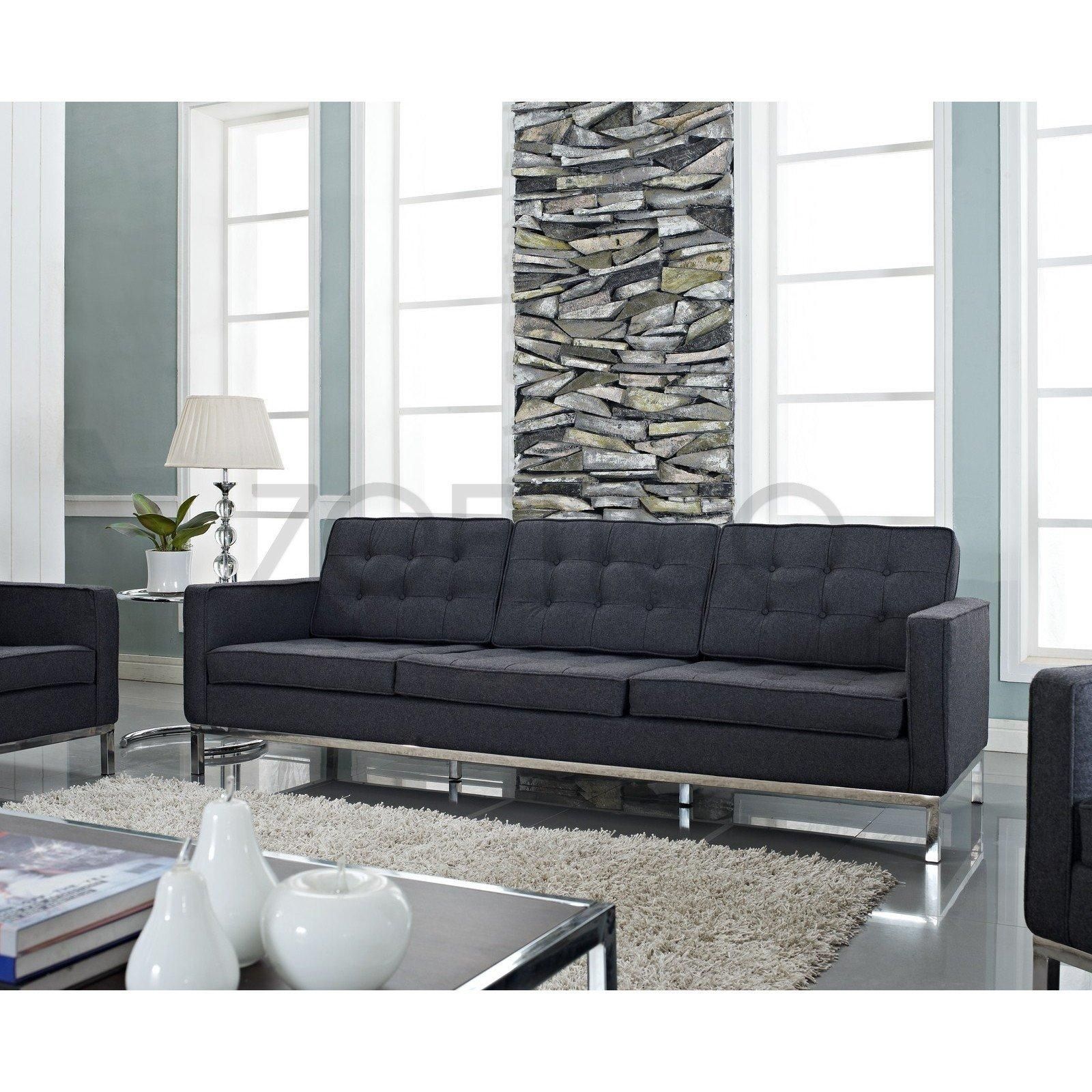 Florence Knoll Style Sofa In Fabric – (Multiple Colors/materials In Florence Knoll Fabric Sofas (View 3 of 20)