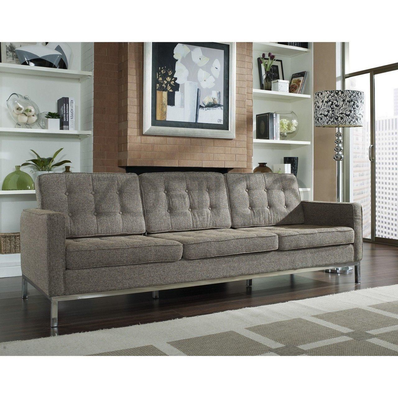 Florence Knoll Style Sofa In Fabric – (multiple Colors/materials Regarding Florence Knoll Fabric Sofas (View 1 of 20)