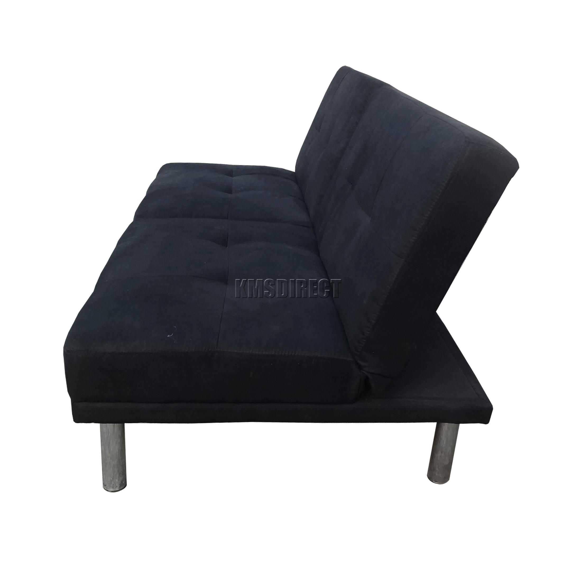 Foxhunter Fabric Faux Suede Sofa Bed Recliner 2 Seater Modern In Faux Suede Sofa Bed (View 8 of 20)