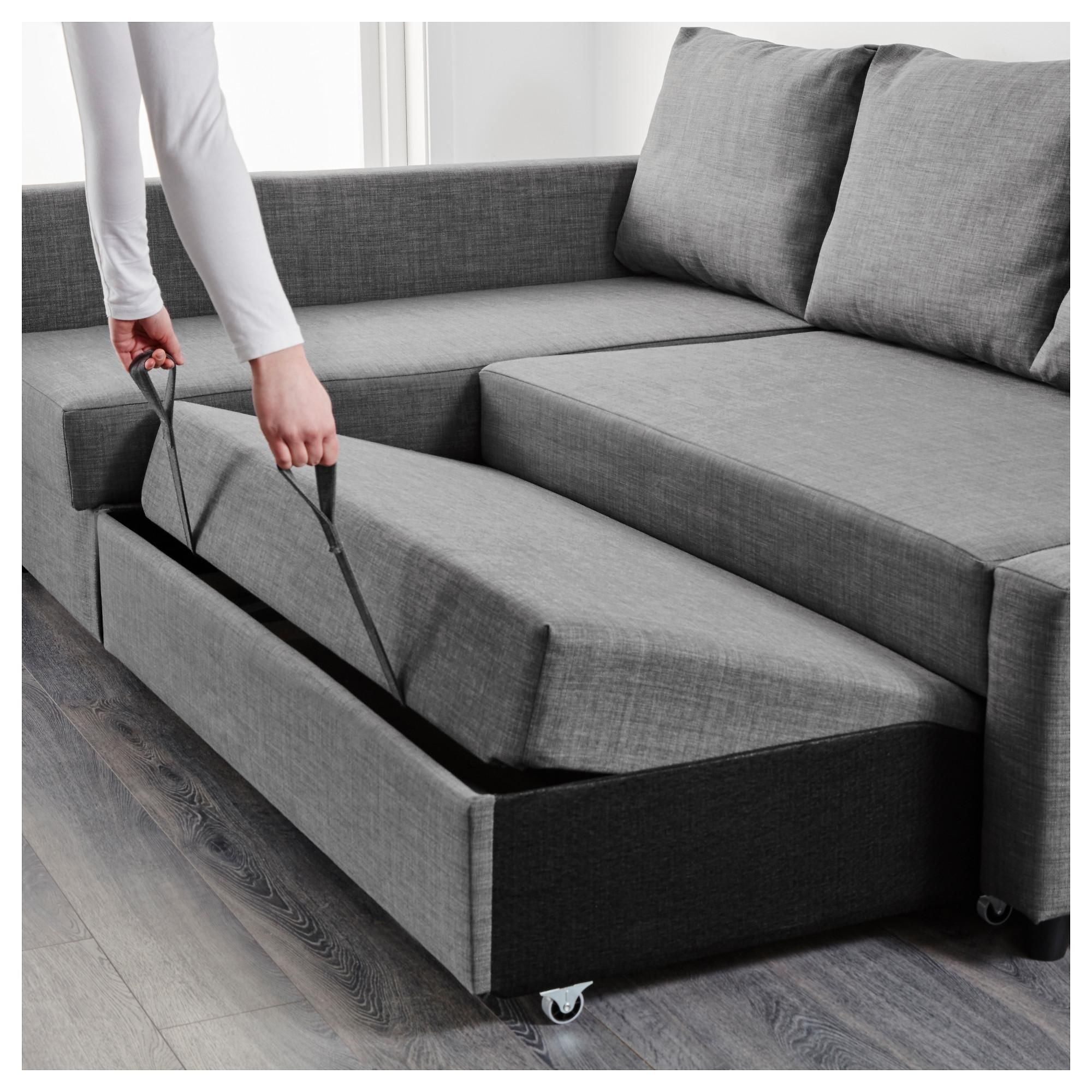 Friheten Corner Sofa Bed With Storage Skiftebo Dark Grey – Ikea Intended For Corner Sofa Bed With Storage Ikea (View 4 of 20)
