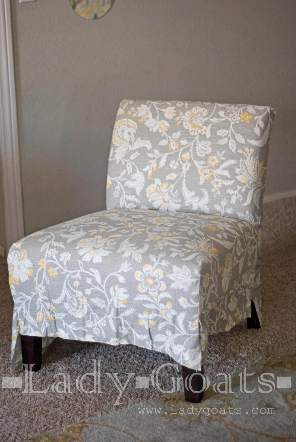 Furniture: Armless Chair Slipcover For Room With Unique Richness Regarding Armless Slipcovers (Photo 1 of 20)