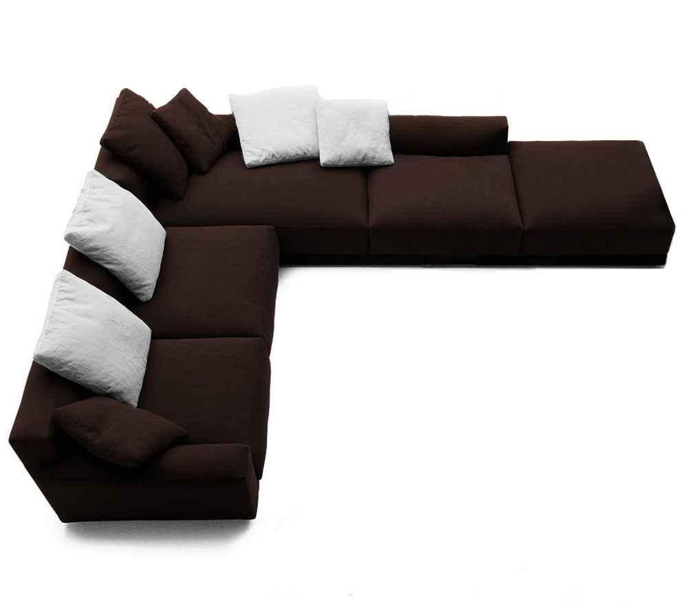 Furniture: Elegant Brown Sectional Couches Plus White Cushions For With Sectional Couch Brackets (Photo 3278 of 7825)