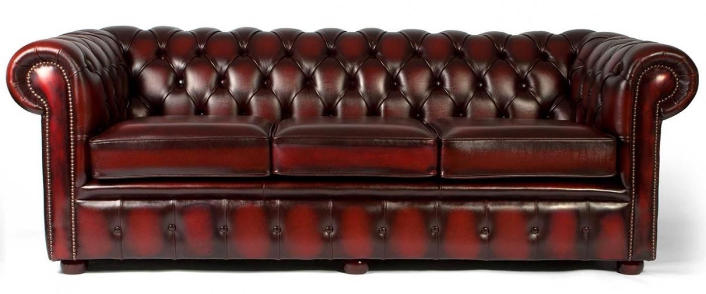 Furniture: Have A Luxury Living Room With The Elegant Chesterfield Within Red Leather Chesterfield Sofas (View 4 of 20)