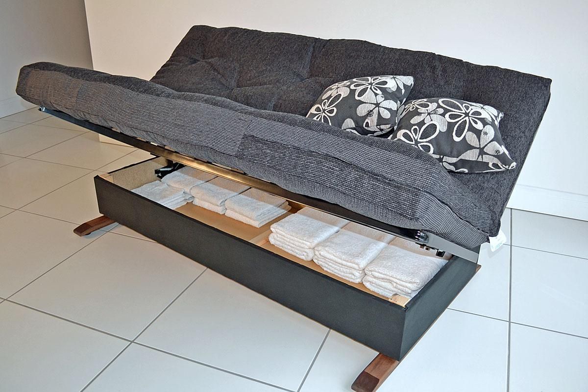 Futon Sofa Bed With Storage In Sofa Beds With Storage Underneath (View 4 of 20)