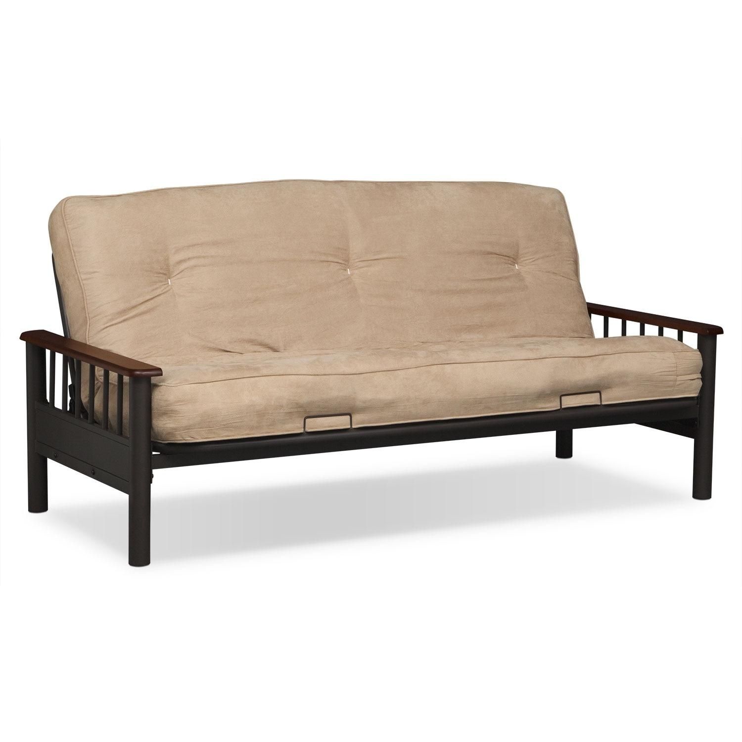 Futons | Living Room Seating | Value City Furniture Throughout Leather Fouton Sofas (View 19 of 20)