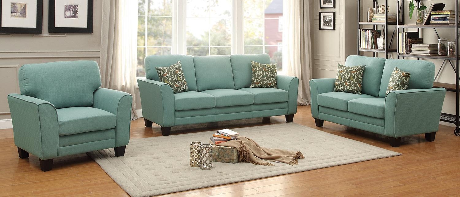 Homelegance Adair Sofa Set – Teal 8413tl Sofa Set With Regard To Homelegance Sofas (Photo 1 of 20)