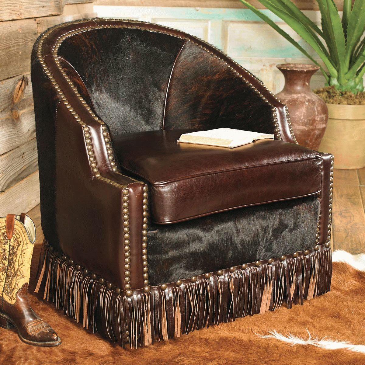 Houston Cowhide Leather Chair Throughout Cowhide Sofas (View 4 of 20)