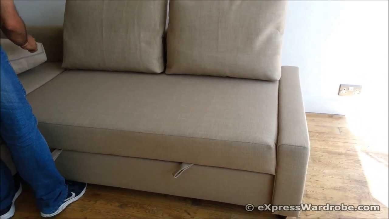 Ikea Friheten Sofa Bed Chaise Longue With Storage Design – Youtube Throughout Storage Sofa Ikea (View 13 of 20)