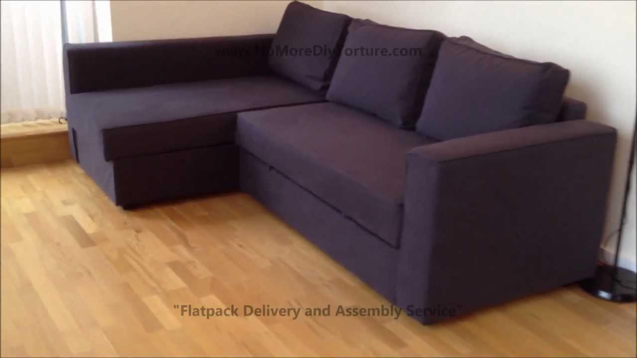 Ikea Manstad Corner Sofa Bed With Storage – Youtube Regarding Manstad Sofa Bed (Photo 1 of 20)