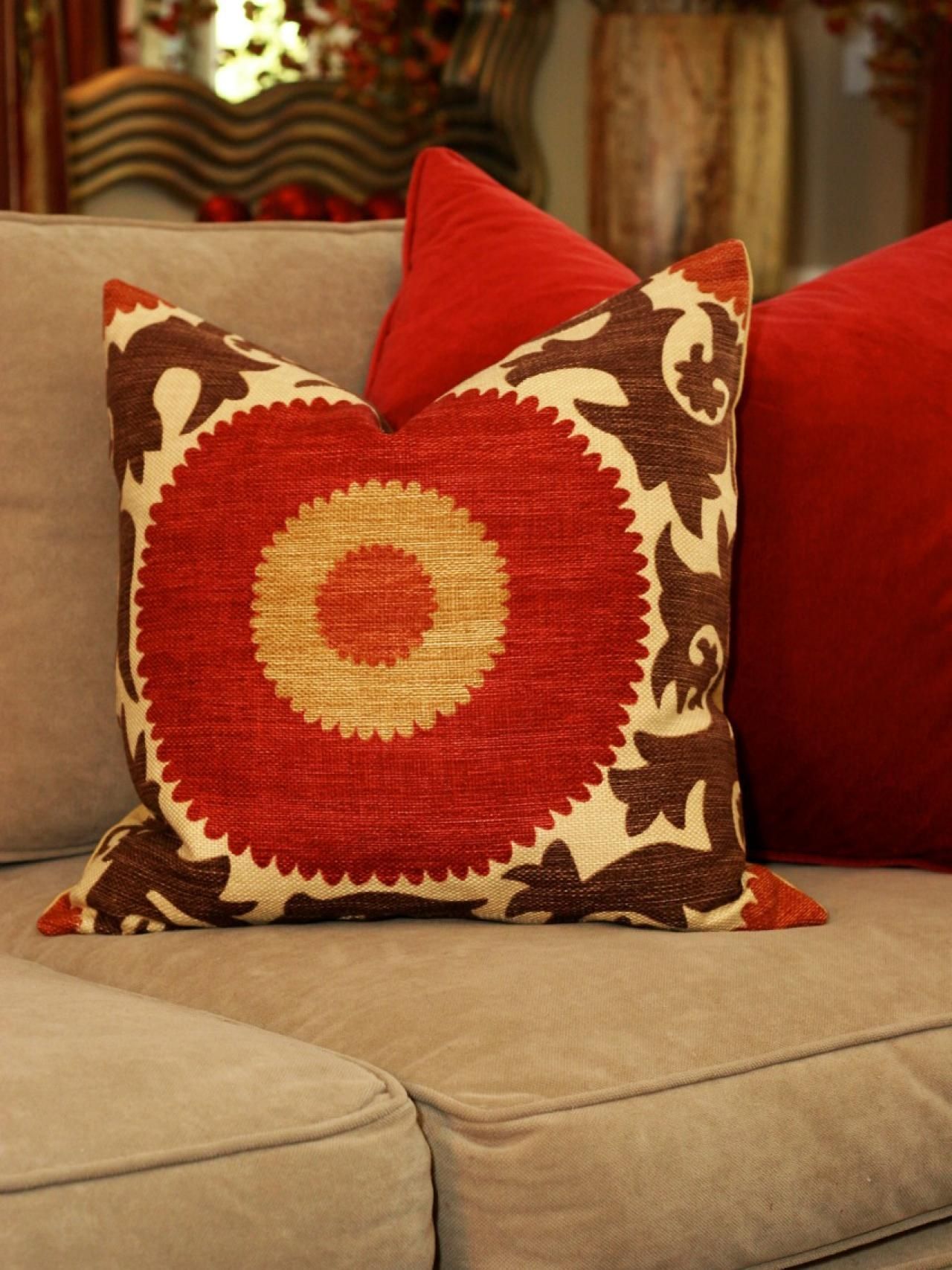 Inspirations: Decorative Pillows For Sofa Red Throw Pillows In Red Sofa Throws (View 5 of 22)