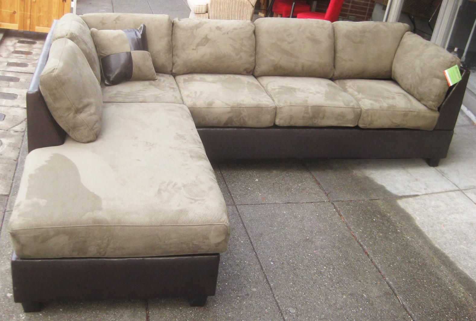Interior: Impressive Microsuede Sectional Collections Sets For Throughout Microfiber Suede Sectional (View 5 of 20)