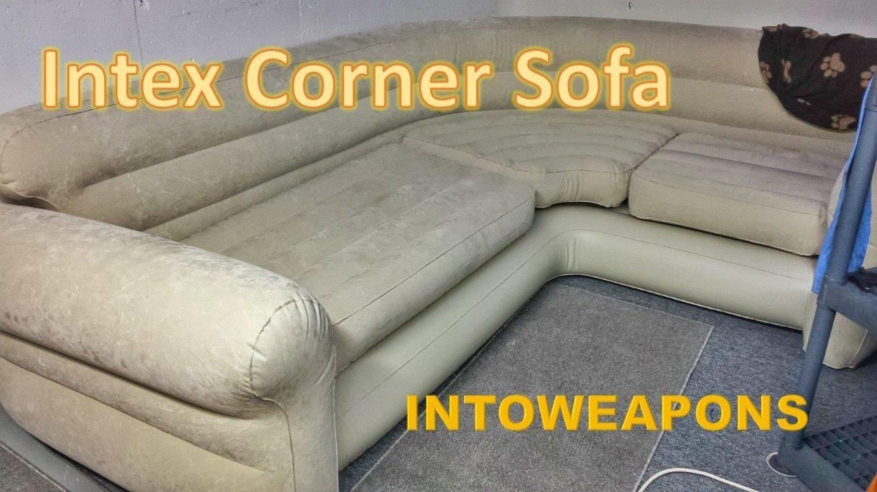 Intex Inflatable Corner Sofa Review – Budget Couch – Youtube Inside Intex Air Couches (View 5 of 20)