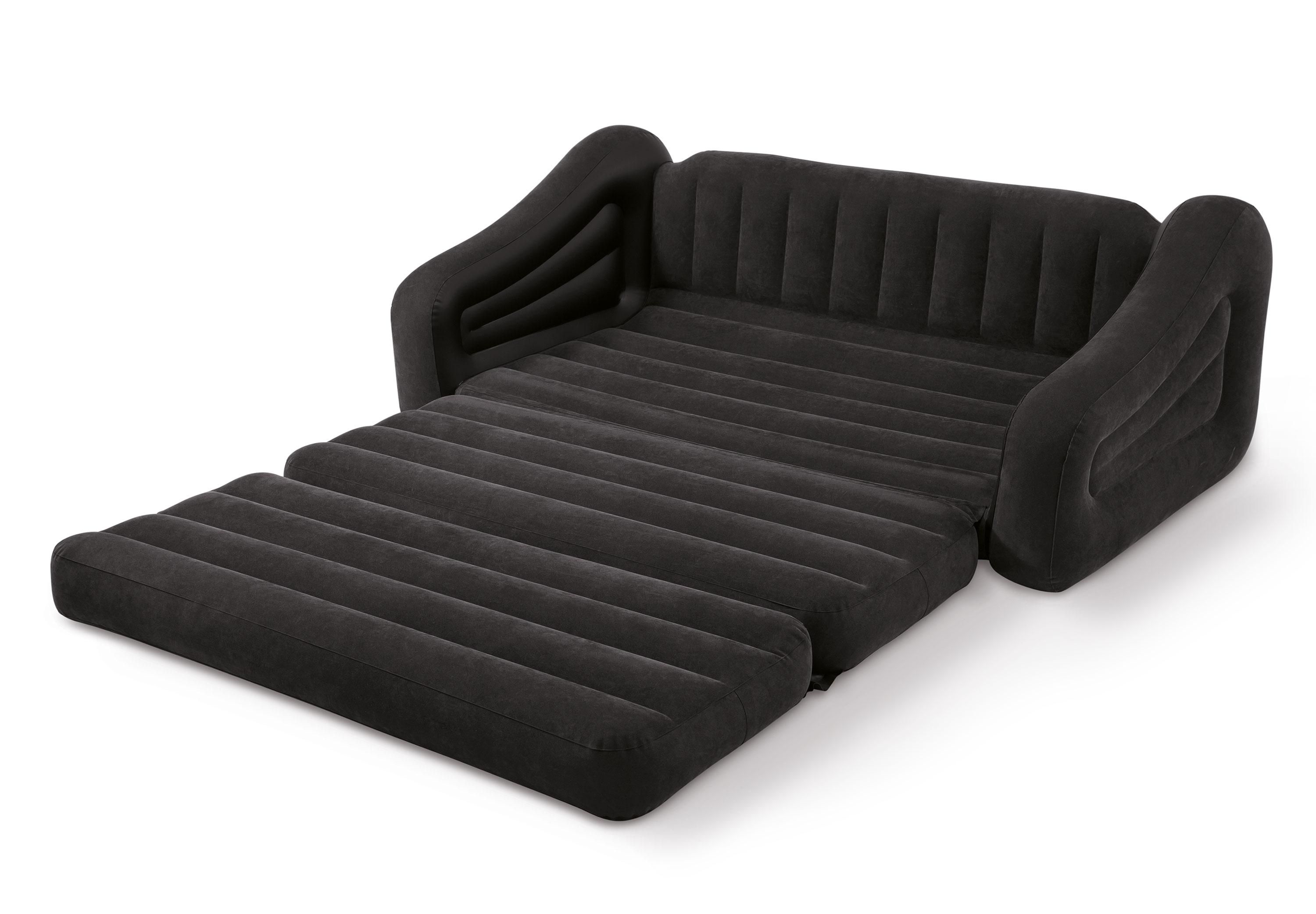 Intex Inflatable Pull Out Sofa Queen Bed Sleeper 68566Ep + 66619E Inside Intex Inflatable Pull Out Sofas (View 2 of 20)
