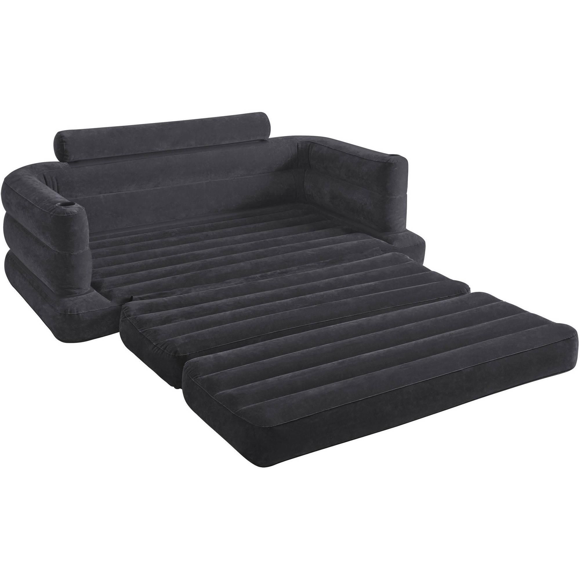 Intex Sofa Bed, Dark Grey | Ebay Within Intex Inflatable Pull Out Sofas (View 12 of 20)