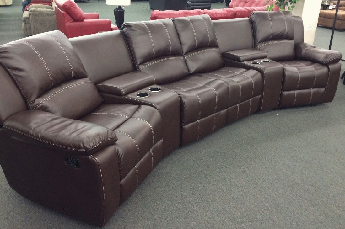 Jamestown Umber 5 Piece Theater Sectionalcorinthian At With Regard To Theatre Sectional Sofas (View 11 of 20)