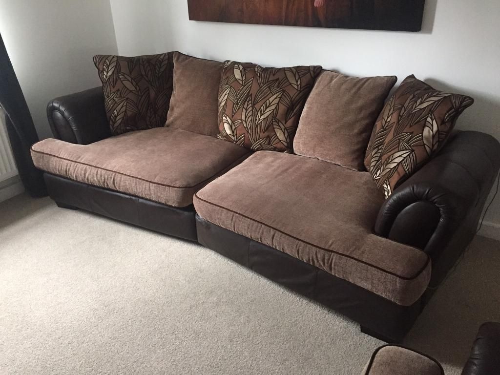 Large 4 Seater Sofa Chair And Footstool | In Nottingham Intended For Large 4 Seater Sofas (View 18 of 20)