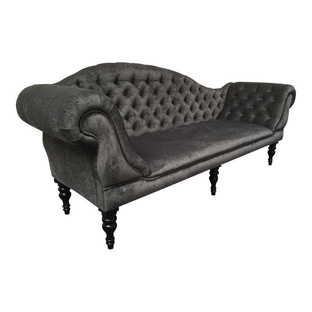 Large Charcoal Slipper Sofa – Simply Chaise With Slipper Sofas (View 12 of 20)