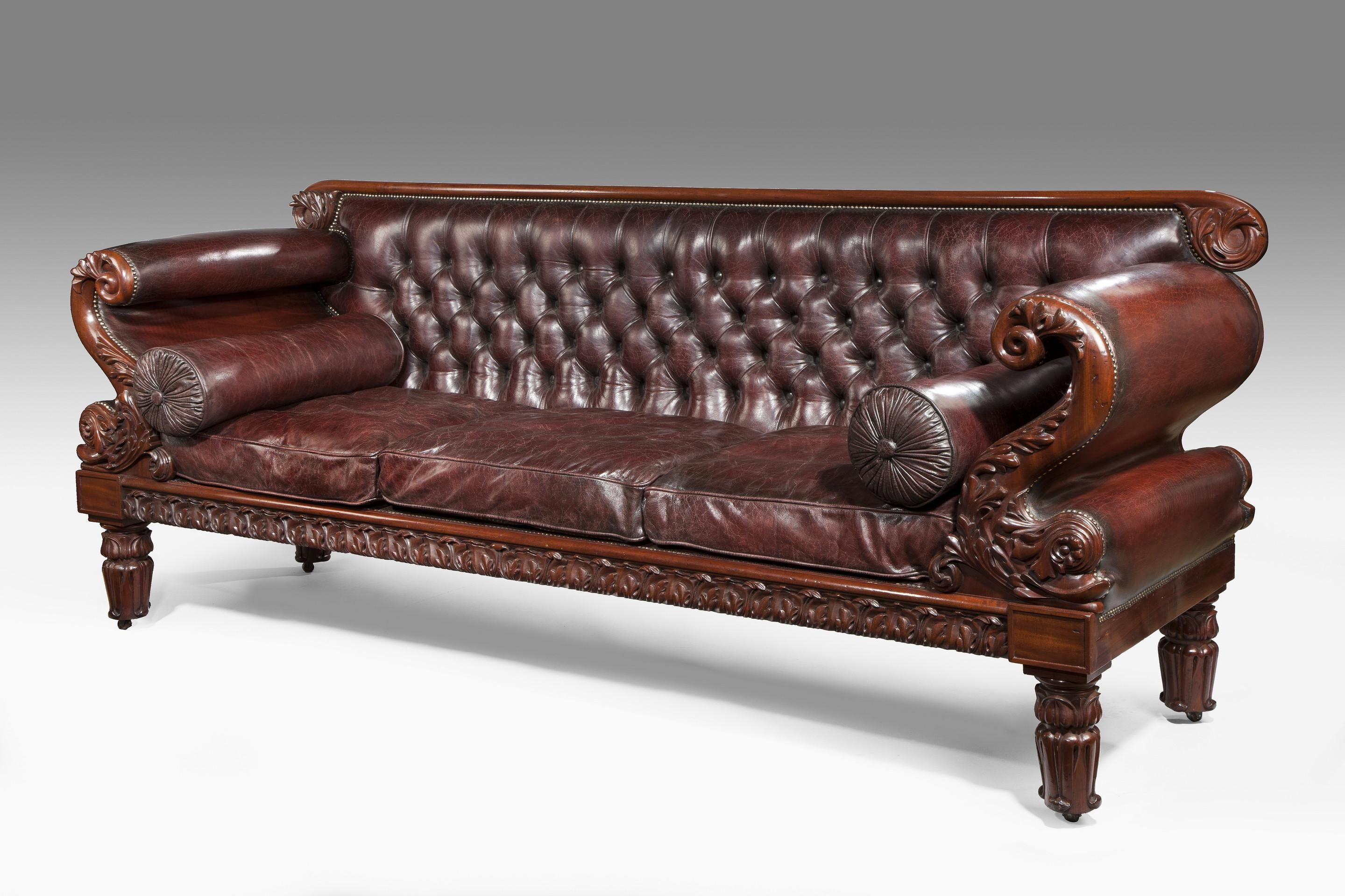 Leather Regency Antique Sofa (C (View 19 of 20)