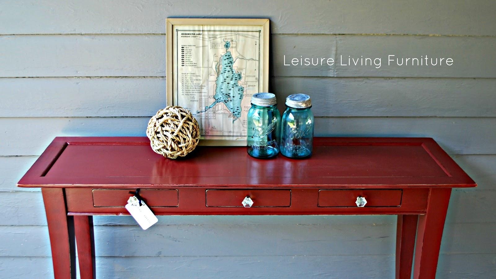 Leisure Living: Primer Red Sofa Table Regarding Red Sofa Tables (Photo 1 of 20)