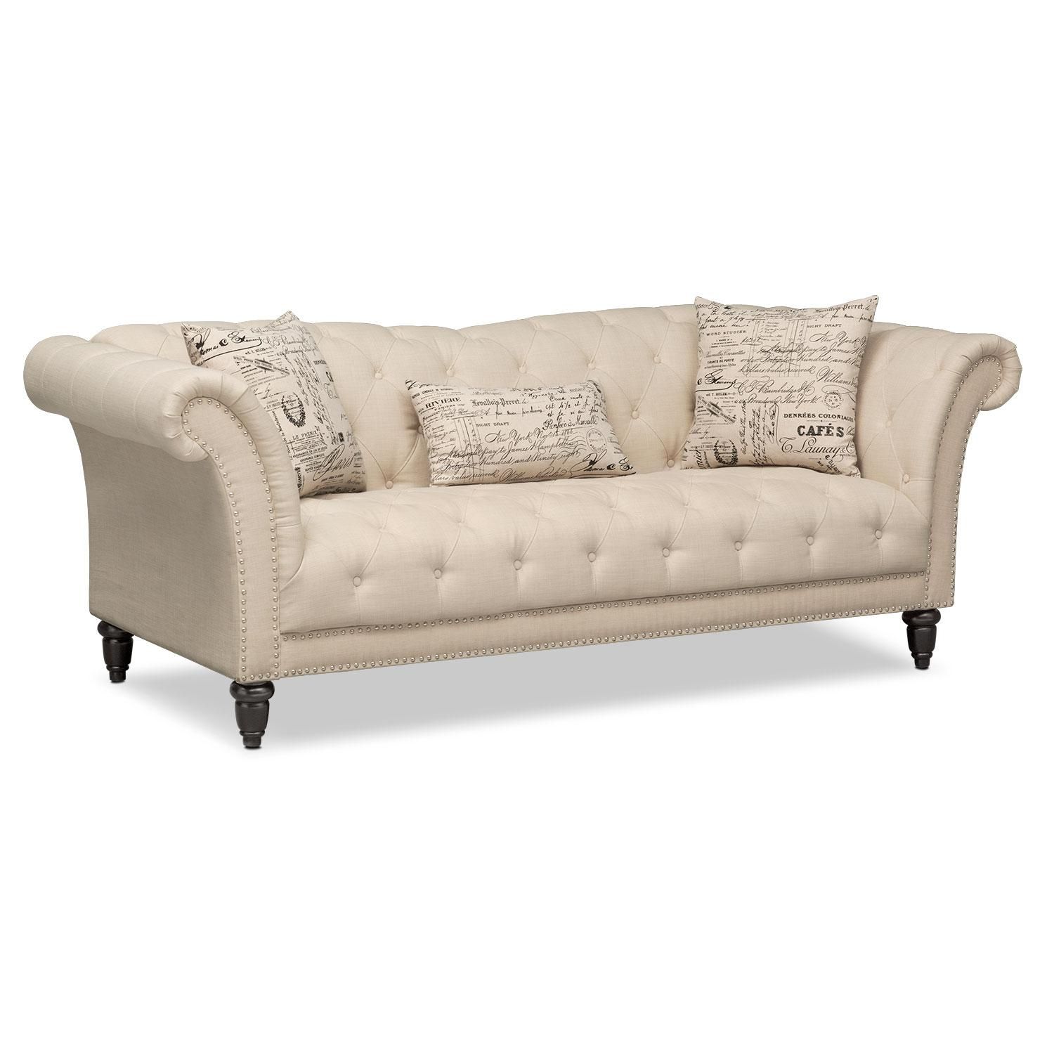 Marisol Sofa – Beige | Value City Furniture For Value City Sofas (View 2 of 20)