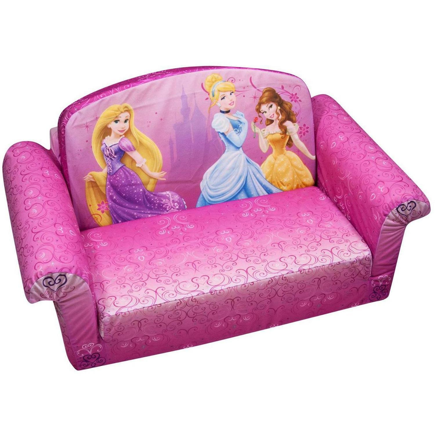 Marshmallow 2 In 1 Flip Open Sofa, Disney Princess – Walmart For Disney Sofas (Photo 1 of 20)