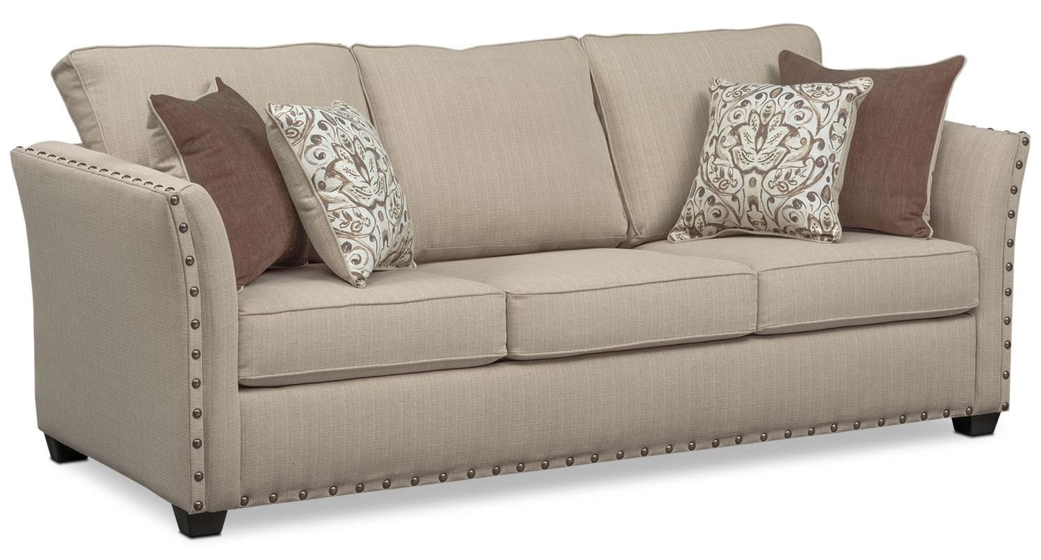 Mckenna Sofa And Accent Chair Set – Sand | Value City Furniture Inside Sofa And Accent Chair Set (Photo 19 of 20)