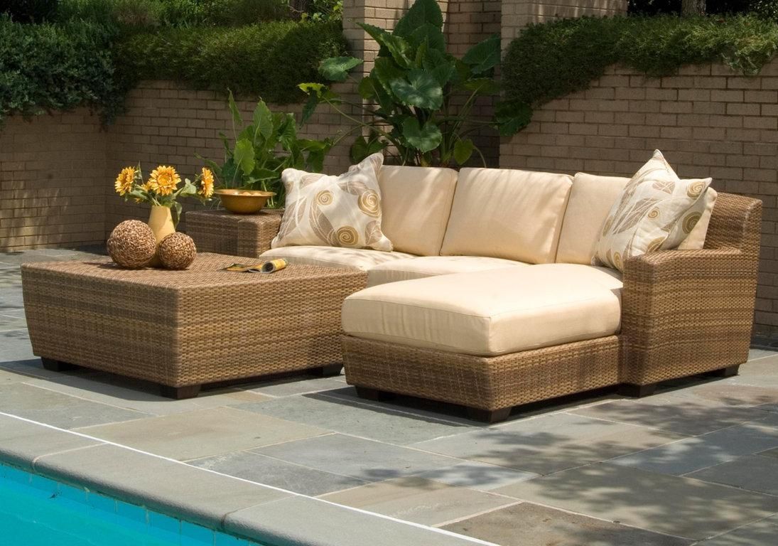 Patio. Amusing All Weather Wicker Outdoor Furniture: All Weather Within Deep Cushion Sofa (Photo 19 of 20)