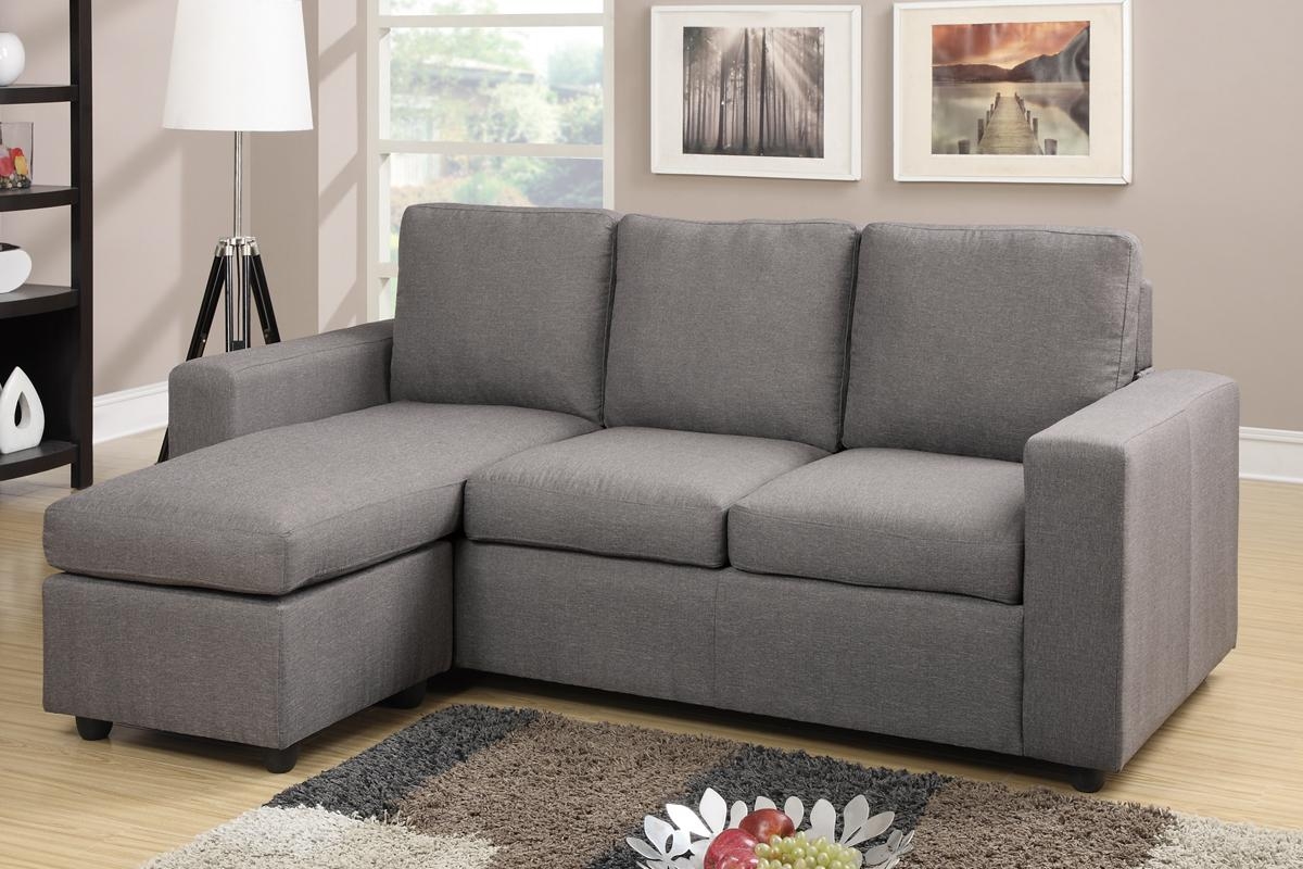 Poundex Associate Bobkona 2 Pcs Studiomini Reversible Sectional Sofa In Mini Sectionals 