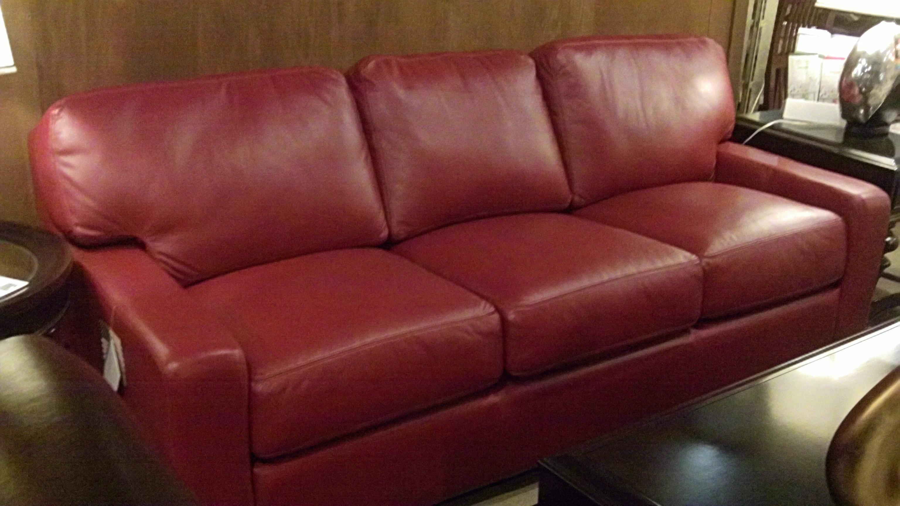 Featured Photo of 20 Photos Dark Red Leather Sofas