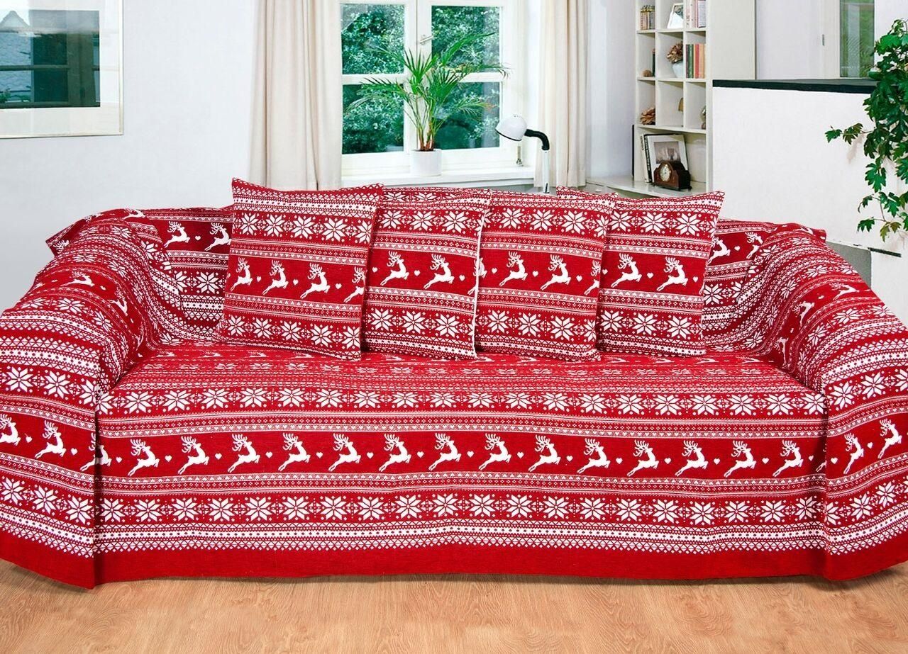 Red Sofa Throws Decorative Couch Pillows Nordic Plaid Geometric Throughout Red Sofa Throws (View 1 of 22)