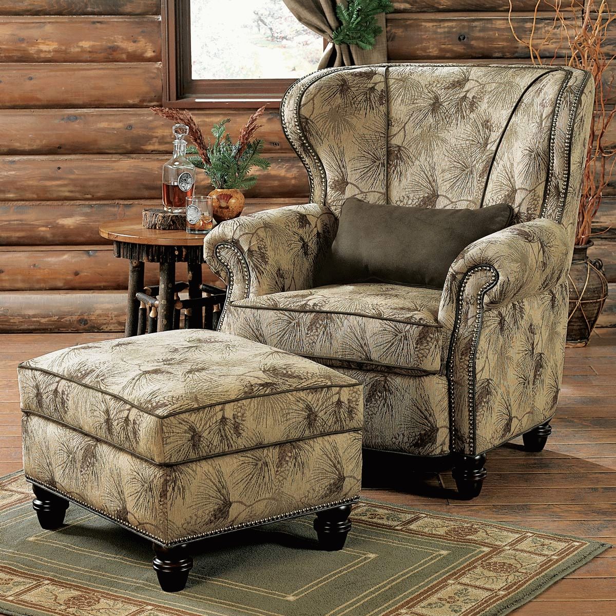 Rustic Chairs & Old Hickory Ottomans Regarding Sofa Chair And Ottoman (View 12 of 20)
