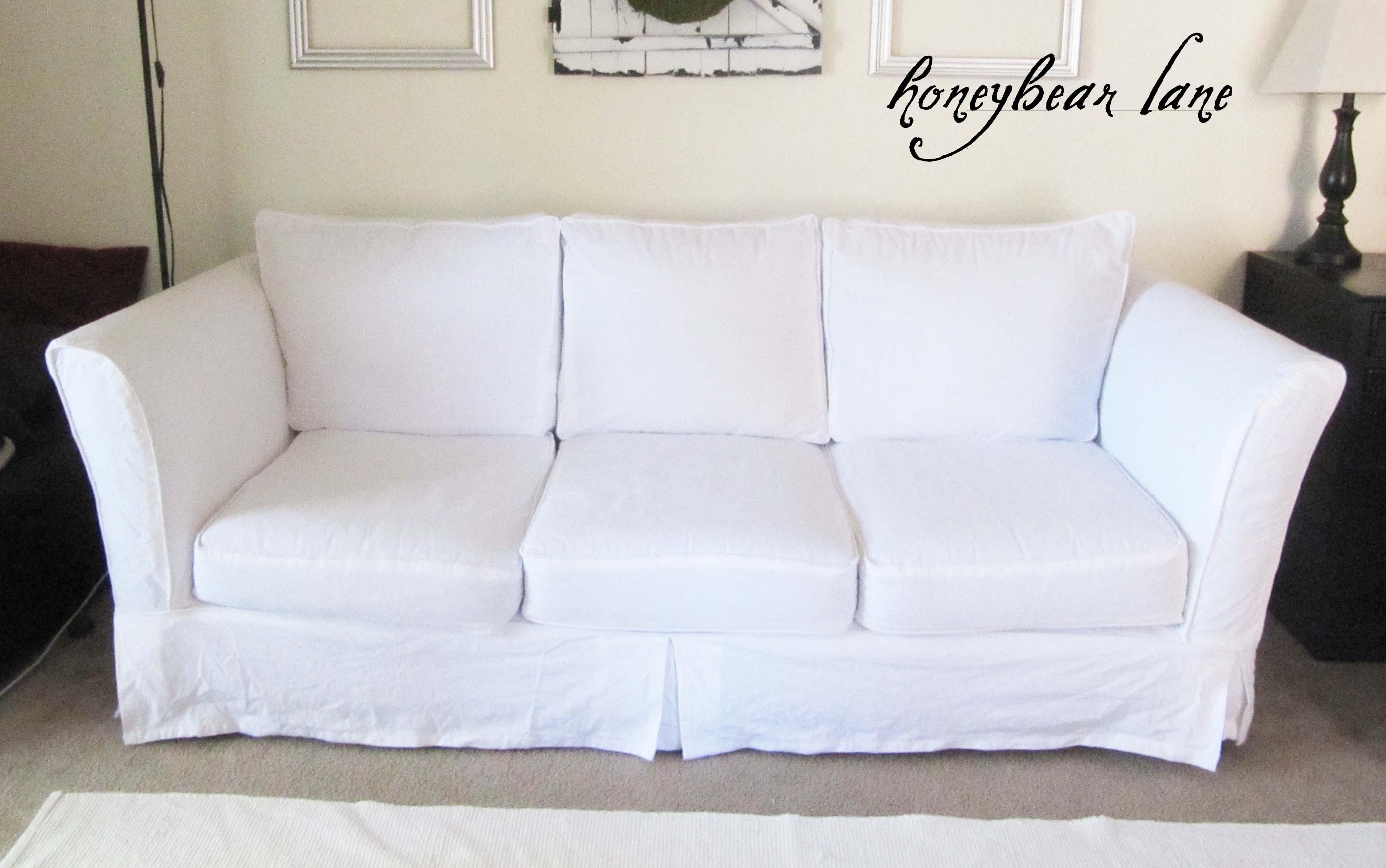 Sofas Center : Canvas Sofa Slipcover Charcoal Luxe Seat Gray Regarding Canvas Slipcover Sofas (View 5 of 20)