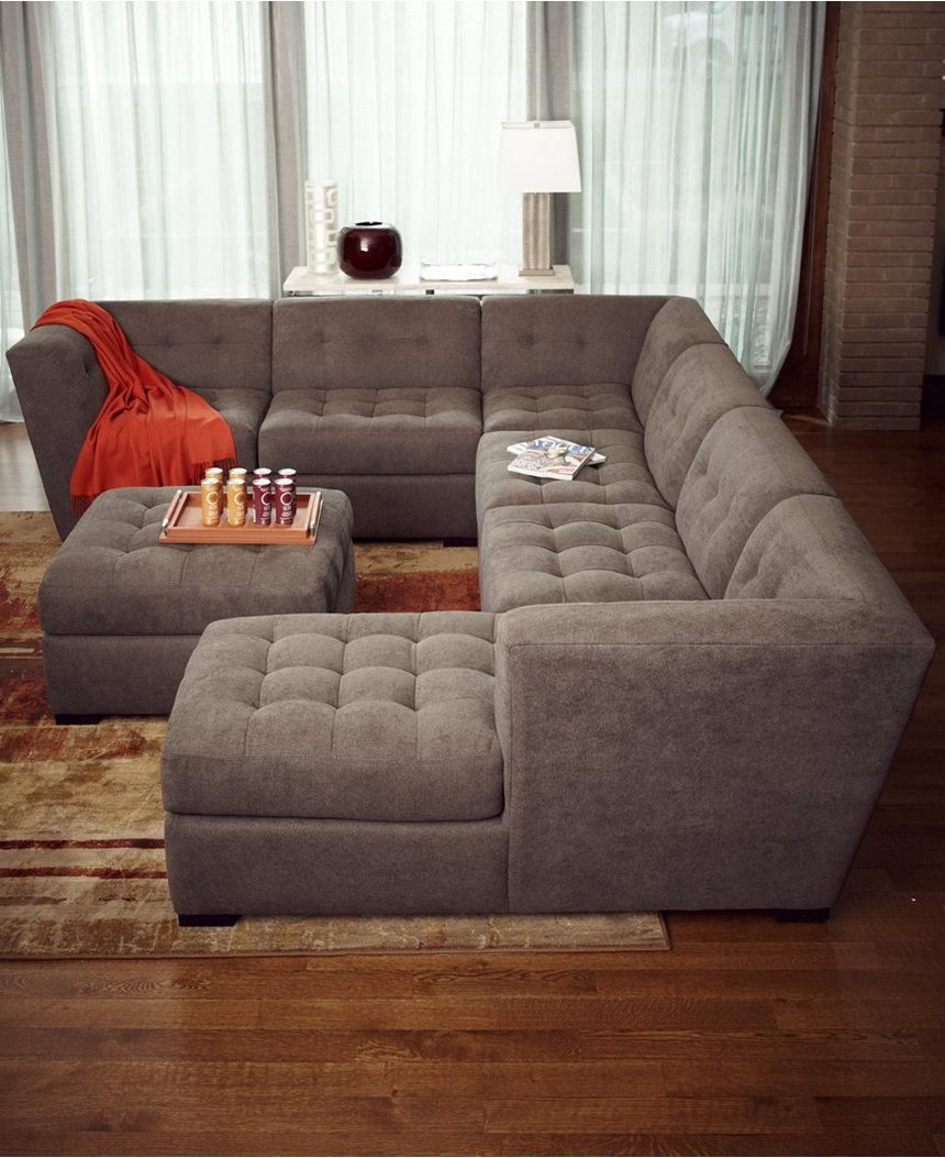 Sofas Center : Piece Modular Sectional Sofa With Ottomanmodular Within Leather Modular Sectional Sofas (View 1 of 20)