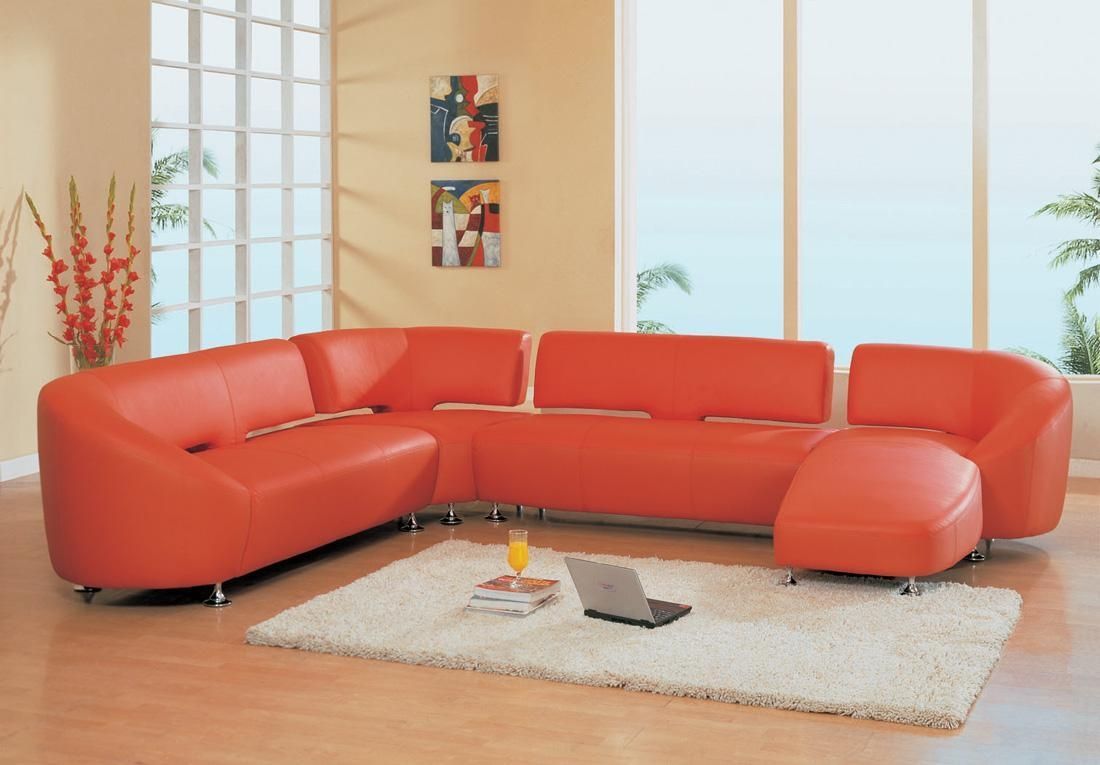 Sofas: Luxury Your Living Room Sofas Design With Red Sectional Inside Sectional Sofas For Small Spaces With Recliners (View 8 of 20)