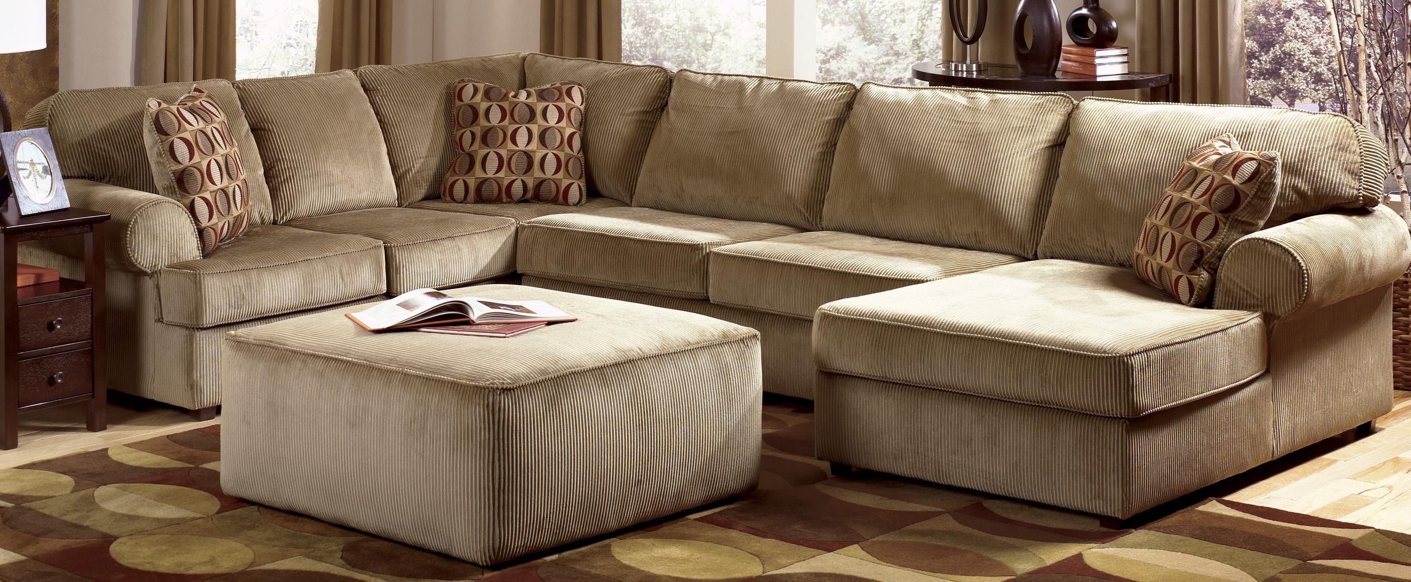 Sofas: Oversized Sofas | Ashley Sectional Sofa | Ashley Furniture Pertaining To Ashley Furniture Brown Corduroy Sectional Sofas (View 16 of 20)