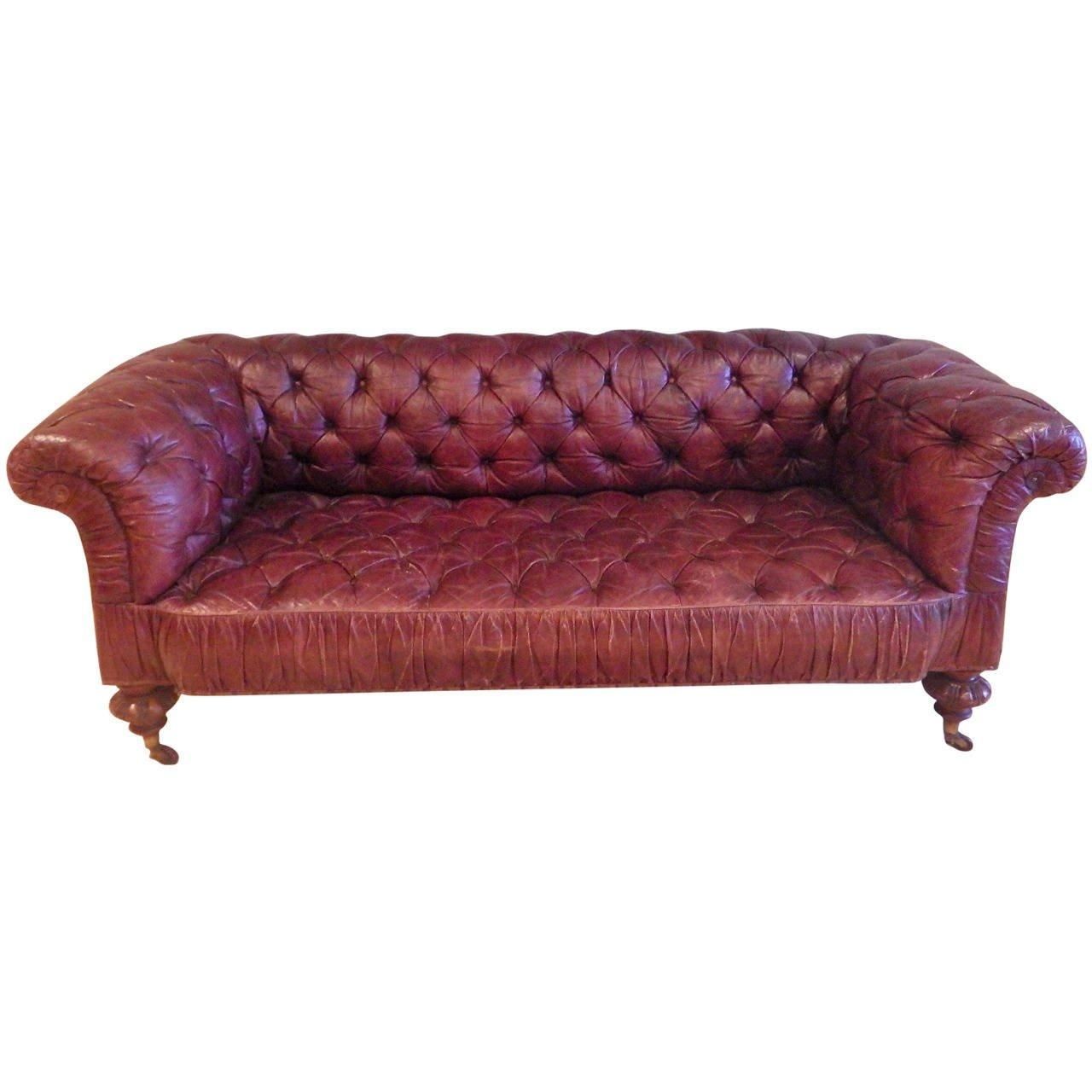 Superb Victorian Leather Sofa, Circa 1870 For Sale At 1Stdibs Within Victorian Leather Sofas (View 4 of 20)