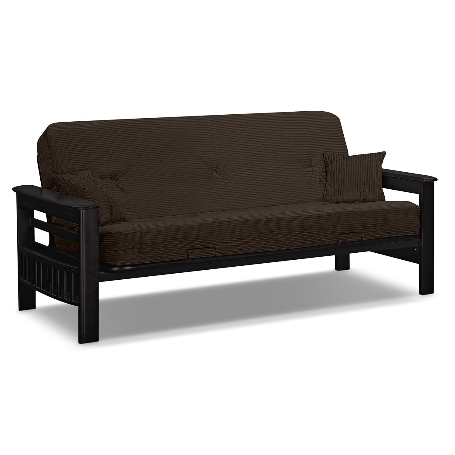 Tampa Futon Sofa Bed – Brown | Value City Furniture Throughout Sofas Tampa (View 15 of 20)