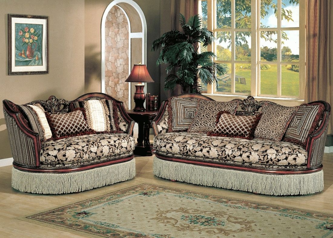 Traditional Fabric Sofa Set Y90 | Traditional Sofas Inside Traditional Fabric Sofas (View 1 of 20)